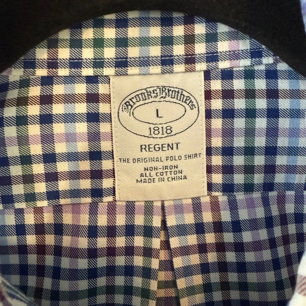 Brooks Brothers Regent Fit Men's Size Large Long Sleeve Button Down Plaid Cotton - Picture 2 of 4